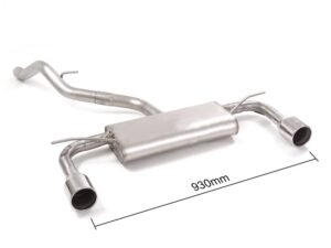 Scarico Sportivo Posteriore Sdoppiato Terminali 2x102mm OMOLOGATO Seat Leon Mk3 (5F) 1.4TSI (110kW) AEROPACK - 60mm