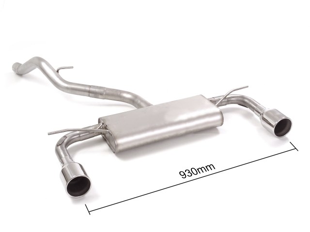 Scarico Sportivo Posteriore Sdoppiato Terminali 2x102mm OMOLOGATO Seat Leon Mk3 (5F) 1.4TSI (110kW) AEROPACK - 60mm