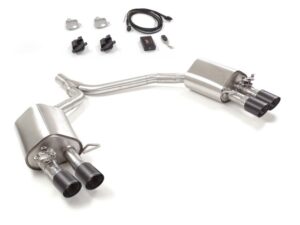 Scarico Sportivo Posteriore Sdoppiato Terminali 4x90mm Carbon Shot Sfalsati OMOLOGATO Audi A5 (typ 8T) Sportback Quattro 2.0TFSI (155kW) - 60mm