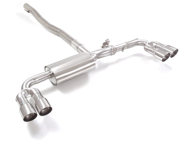 Scarico Sportivo Posteriore Sdoppiato Terminali 4x90mm con Valvola Sport Line Sfalsati OMOLOGATO Mercedes Classe A(W177) A35 - 76mm