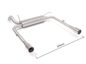 Scarico Sportivo Posteriore Sdoppiato Terminali 2x90mm OMOLOGATO Fiat Tipo (typ356) - 60mm - Cod. 50.0922.05