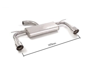 Scarico Sportivo Posteriore Sdoppiato Terminali 2x102mm Sport Line OMOLOGATO Volkswagen Golf Mk7.5 (typ AU) 1.6TDi (85kW) - 60mm
