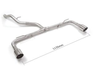 Scarico Sportivo Posteriore Gr. N Sdoppiato Terminali 2x102mm Sport Line Volkswagen Golf Mk8 (typ CD) 1.5TSI - 60mm