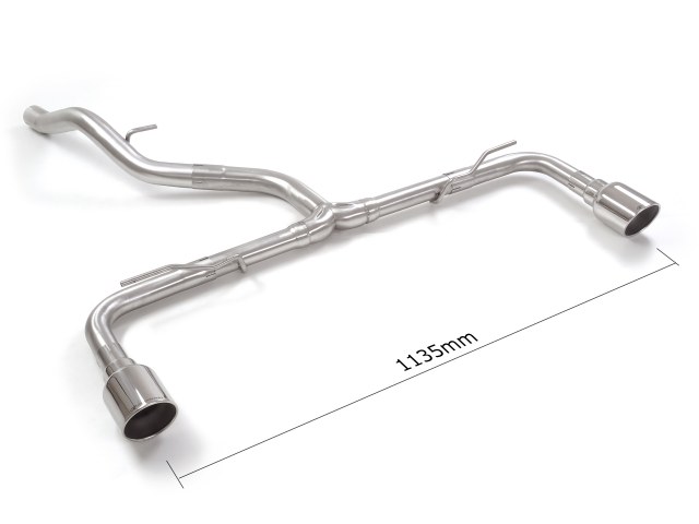 Scarico Sportivo Posteriore Gr. N Sdoppiato Terminali 2x102mm Sport Line Volkswagen Golf Mk8 (typ CD) 1.5TSI - 60mm