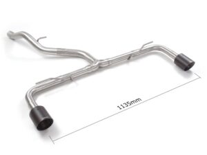 Scarico Sportivo Posteriore Gr. N Sdoppiato Terminali 2x100mm Carbon Shot Volkswagen Golf Mk8 (typ CD) 1.5TSI - 60mm