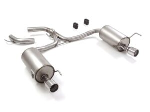 Scarico Sportivo Posteriore Sdoppiato Terminali 2x90mm OMOLOGATO Alfa Romeo 159 1.9JTS (118kW) +Sportwagon - 55mm - con modifica paraurti
