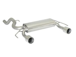 Scarico Sportivo Posteriore Sdoppiato Terminali 2x102mm OMOLOGATO Opel Corsa D 1.6 Turbo - 60mm