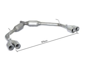 Scarico Sportivo Posteriore Sdoppiato Sfalsati OMOLOGATO Alfa Romeo Giulietta(940) 1.4TB GPL (88kW) - 54mm - con modifica paraurti