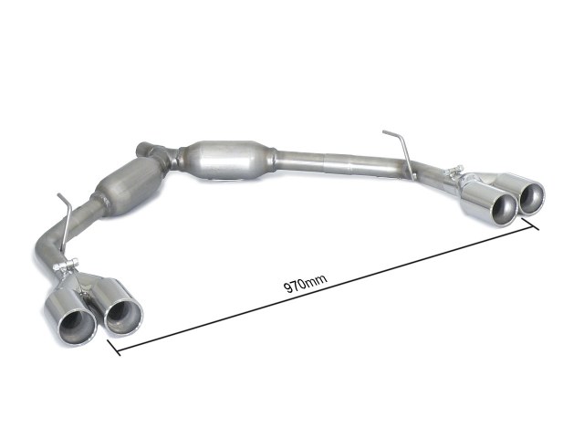Scarico Sportivo Posteriore Sdoppiato Sfalsati OMOLOGATO Alfa Romeo Giulietta(940) 1.4TB GPL (88kW) - 54mm - con modifica paraurti