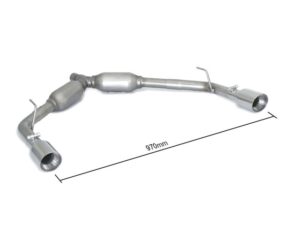 Scarico Sportivo Posteriore Sdoppiato Terminali 2x90mm Sport Line OMOLOGATO Alfa Romeo Giulietta(940) 1.4TB GPL (88kW) - 54mm - con modifica paraurti