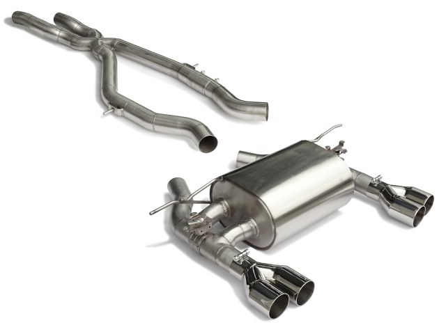 Scarico Sportivo Tubo Centrale Sdoppiato Sfalsati OMOLOGATO BMW M3 - 70mm