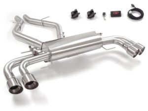 Scarico Sportivo Posteriore Sdoppiato Terminali 4x102mm Sport Line OMOLOGATO Alfa Romeo Stelvio(949) 2.9 Bi-Turbo (375kW) Quadrifoglio - 76mm - Cod. 50.0787.64