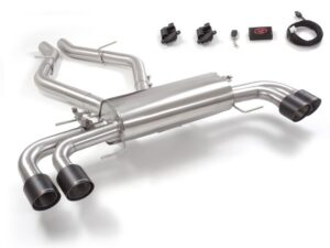 Scarico Sportivo Posteriore Sdoppiato Terminali 4x100mm Carbon Shot OMOLOGATO Alfa Romeo Stelvio(949) 2.9 Bi-Turbo (375kW) Quadrifoglio - 76mm - Cod. 50.0787.84