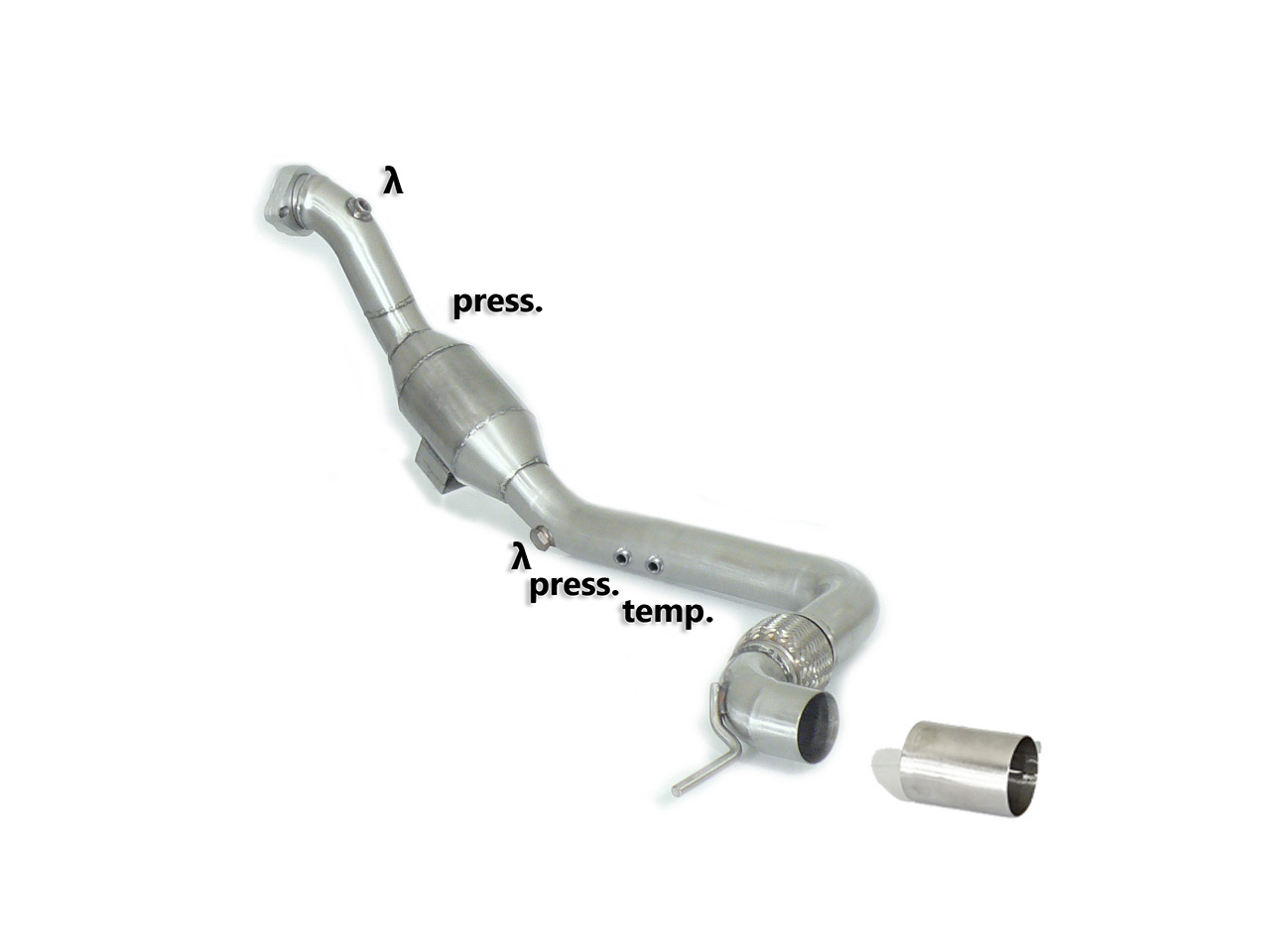 Scarico Sportivo Catalizzatore Metallico Ford Mustang Mk6 2.3i - 70mm - Cod. 54.0438.00