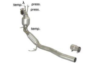 Scarico Sportivo Tubo Sostituzione OPF / GPF Volkswagen Passat Mk6 (typ 3C - B6 / B7) 2.0TDi - 60mm