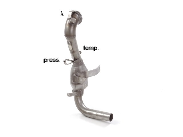 Scarico Sportivo Tubo Sostituzione OPF / GPF Opel Corsa D 1.3CDti - 50mm