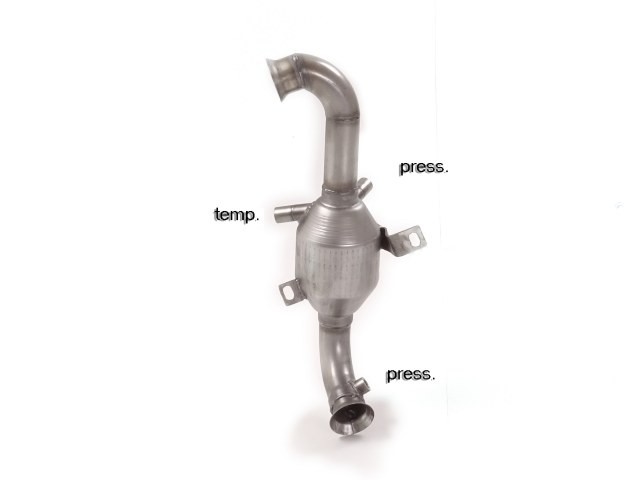 Scarico Sportivo Tubo Sostituzione OPF / GPF Peugeot 206 1.6 Hdi (80Kw) + 1.6 Hdi FAP (80kW) - 50mm