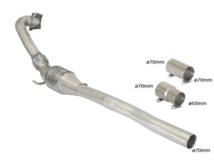 Scarico Sportivo Catalizzatore Metallico Audi S3 (typ 8P) - 70mm