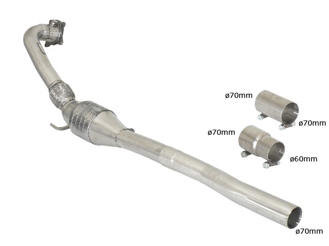 Scarico Sportivo Catalizzatore Metallico Audi S3 (typ 8P) - 70mm