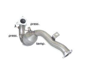 Scarico Sportivo Tubo Sostituzione OPF / GPF Audi A4 (typ 8K - B8) - 60mm - Cod. 54.0244.01