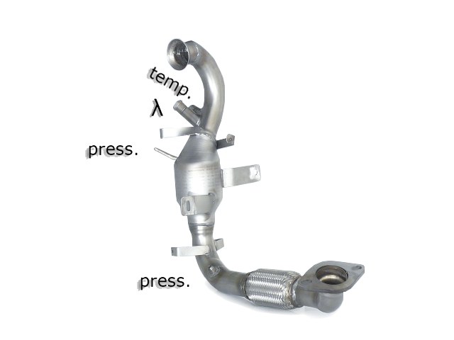 Scarico Sportivo Tubo Sostituzione OPF / GPF Ford C-Max Mk2 1.6TDci (85kW) - 50mm