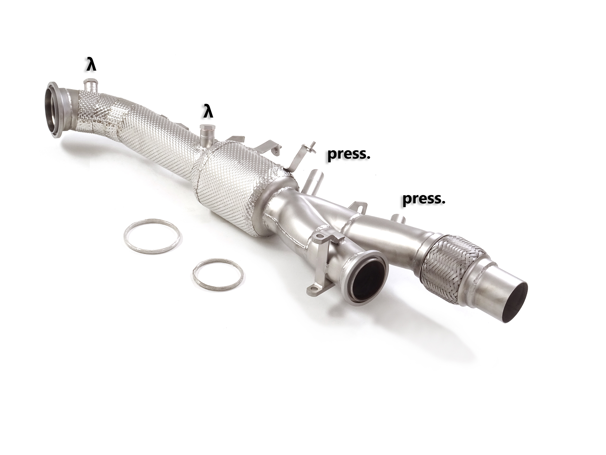 Scarico Sportivo Tubo Sostituzione Catalizzatore Porsche 911(992) - 76mm