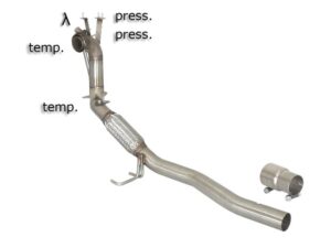 Scarico Sportivo Tubo Sostituzione Catalizzatore Volkswagen Passat Mk6 (typ 3C - B6 / B7) 2.0TDi - 60mm