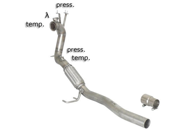 Scarico Sportivo Tubo Sostituzione Catalizzatore Audi A3 (typ 8P) - 60mm - Cod. 55.0315.00