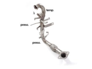 Scarico Sportivo Tubo Sostituzione Catalizzatore Ford C-Max Mk2 1.6TDci (85kW) - 50mm