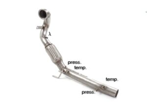 Scarico Sportivo Tubo Sostituzione Catalizzatore Volkswagen Golf Mk7.5 (typ AU) 2.0TSI - 70mm
