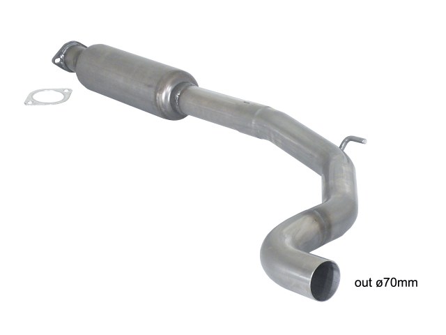 Scarico Sportivo Tubo Centrale Abarth Grande Punto + Evo (typ199) - 70mm - Cod. 57.0085.00