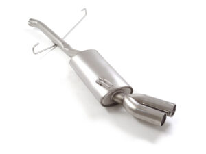 Scarico Sportivo Tubo Centrale Terminali 2x70mm Sfalsati OMOLOGATO Fiat Barchetta (typ183) 1.8i - 54mm