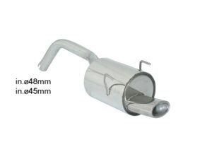 Scarico Sportivo Posteriore OMOLOGATO Fiat Panda Mk3 (typ312/319) 1.2 (51kW) - 50mm