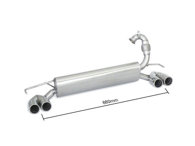 Scarico Sportivo Posteriore Sdoppiato OMOLOGATO Smart Fortwo (typ453) - 42mm