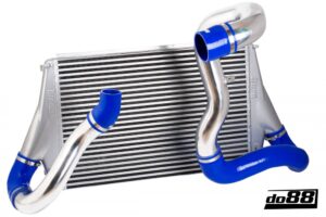 Kit BigPack DO88 Intercooler Maggiorato + Tubazioni SAAB 9-3 2.8T V6 06-11 – tubi flessibili blu