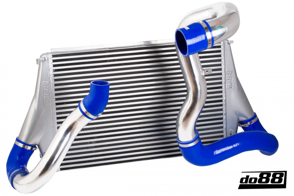 Kit BigPack DO88 Intercooler Maggiorato + Tubazioni SAAB 9-3 2.8T V6 06-11 – tubi flessibili blu