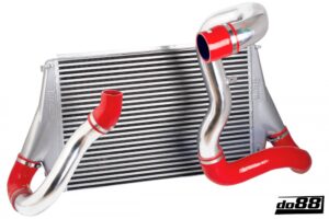 Kit BigPack DO88 Intercooler Maggiorato + Tubazioni SAAB 9-3 2.8T V6 06-11 – tubi flessibili rossi