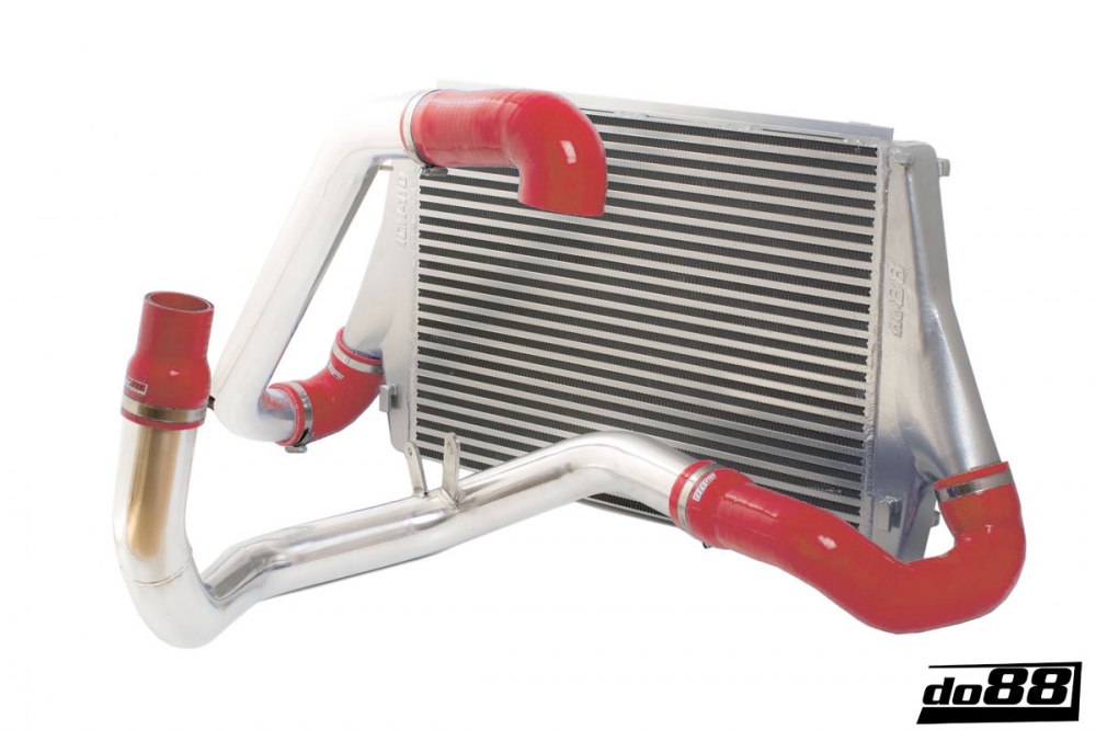 Kit BigPack DO88 Intercooler Maggiorato + Tubazioni SAAB 9-3 2.0T 2003- – tubi flessibili rossi