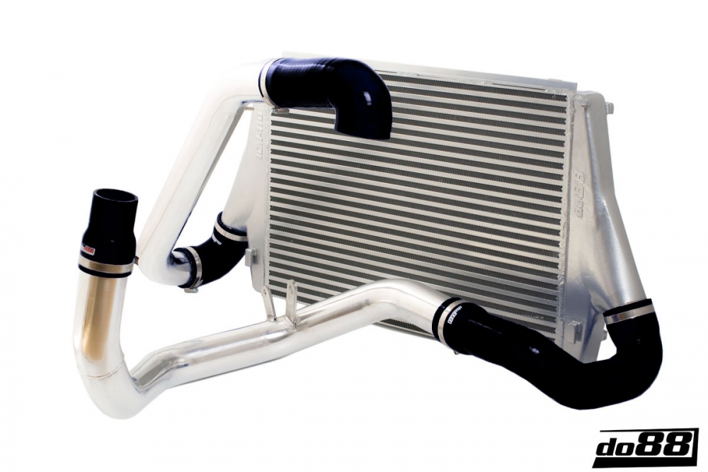 Kit BigPack DO88 Intercooler Maggiorato + Tubazioni SAAB 9-3 2.0T 2003- – tubi flessibili neri