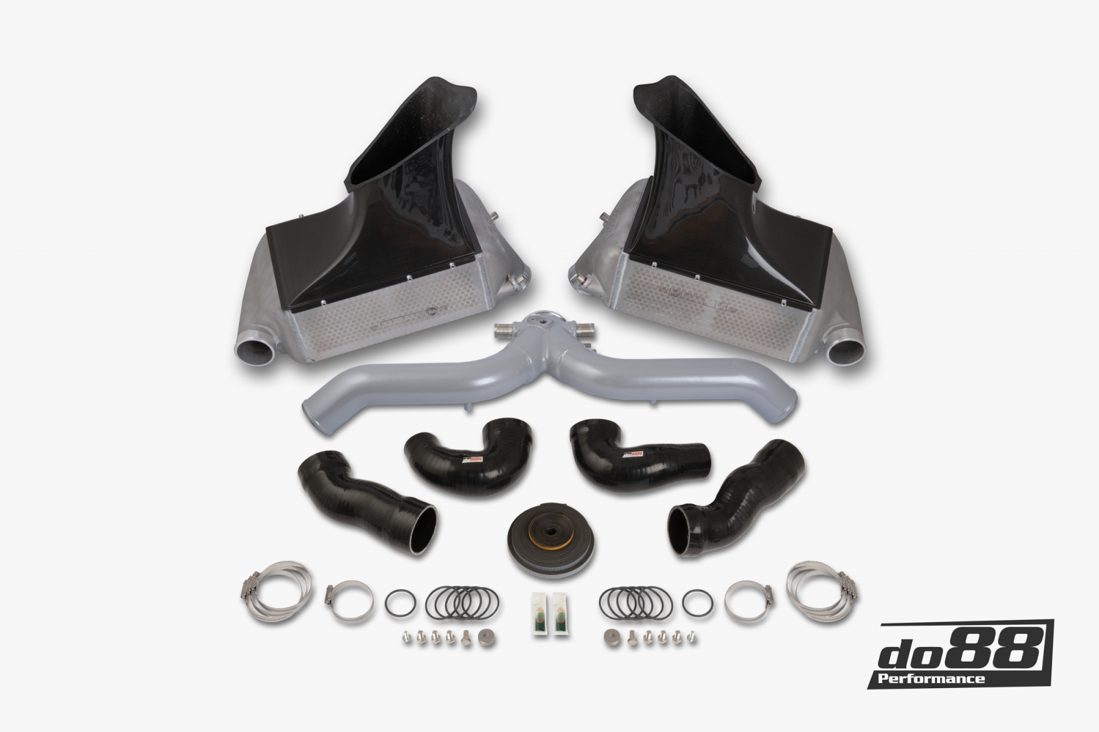 Kit BigPack DO88 Intercooler Maggiorato + Tubazioni Porsche 911 Turbo (997.2) tubazioni argento