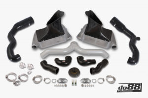 Kit BigPack DO88 Intercooler Maggiorato + Tubazioni Porsche 911 Turbo (997.1) tubazioni argento – con manicotti aspirazione turbo