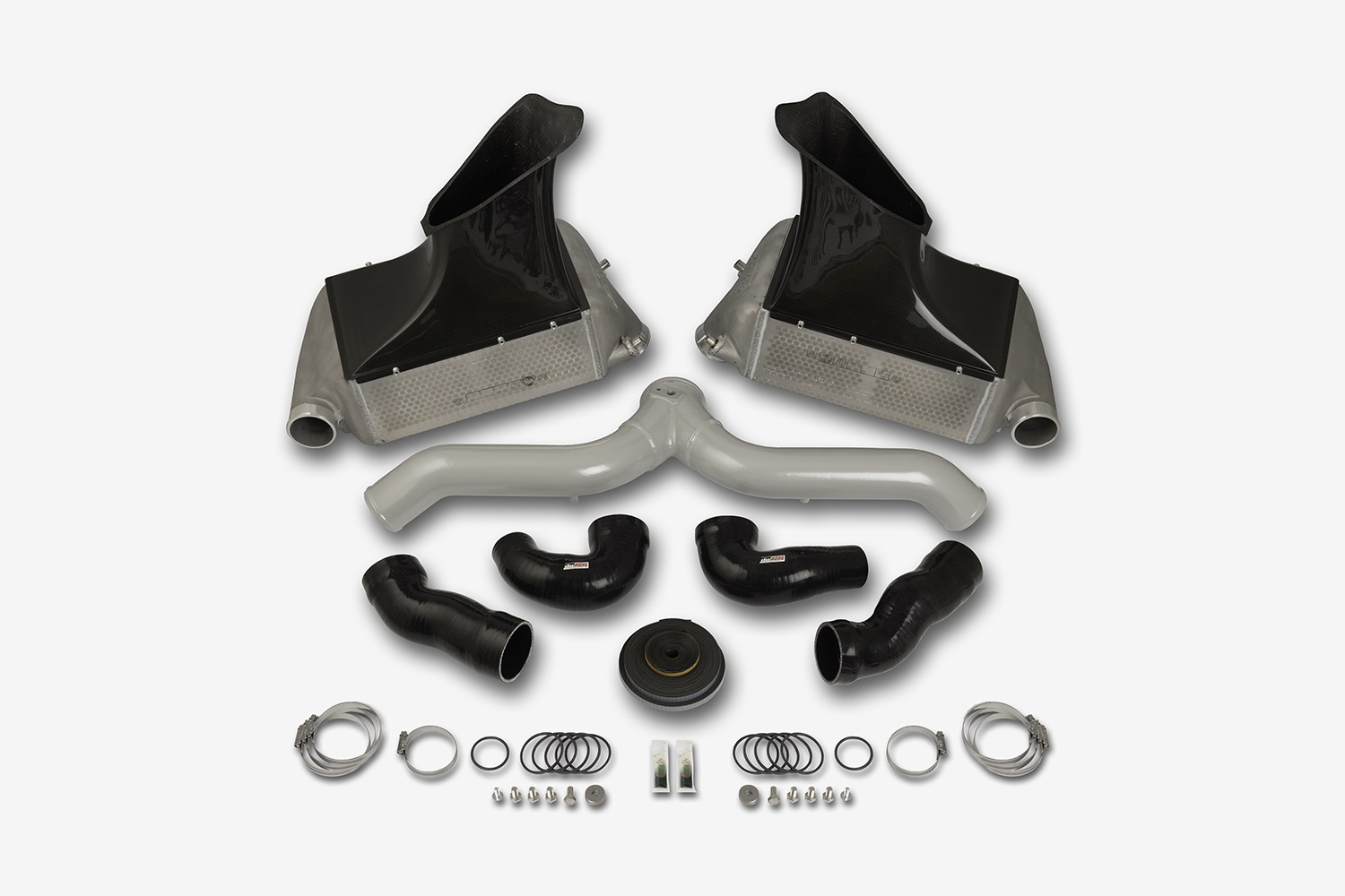 Kit BigPack DO88 Intercooler Maggiorato + Tubazioni Porsche 911 Turbo (997.1) tubazioni argento