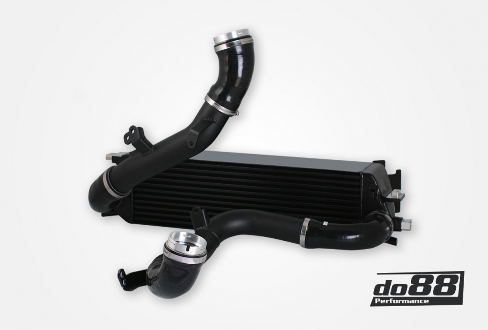 Kit BigPack DO88 Intercooler Maggiorato + Tubazioni Volvo S60 V60 XC60 V90 S90 XC90 SPA diesel – tubi flessibili neri