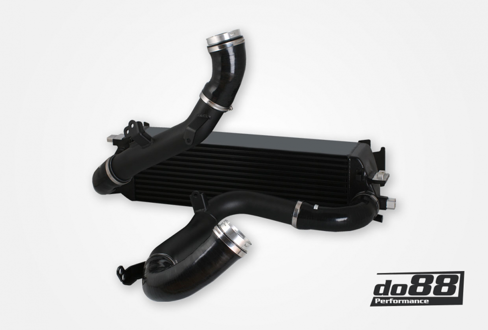 Kit BigPack DO88 Intercooler Maggiorato + Tubazioni Volvo S60 V60 XC60 V90 S90 XC90 SPA benzina – tubi flessibili neri