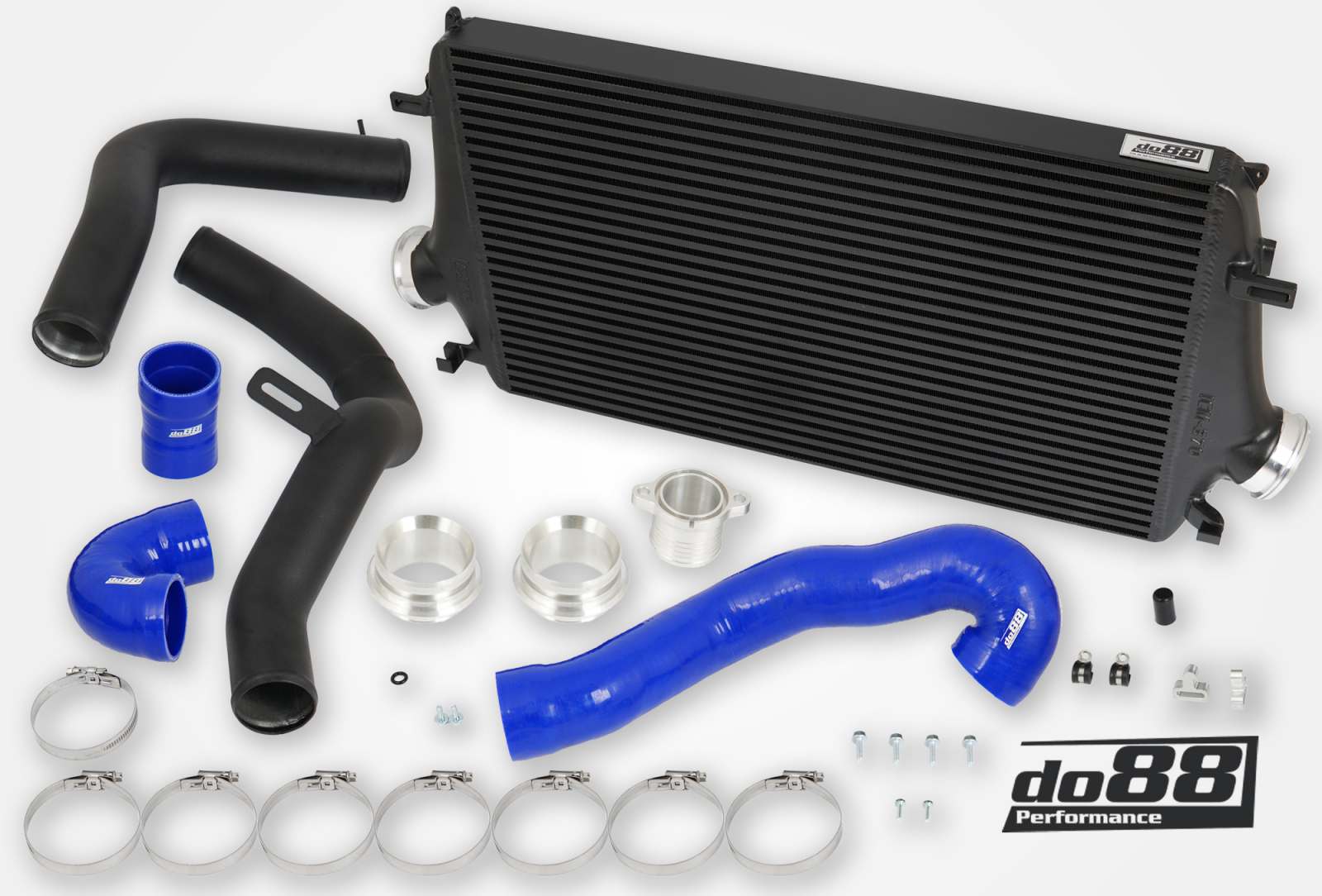 Kit BigPack DO88 Intercooler Maggiorato + Tubazioni SAAB 9-5 2.0t 2010-2011- – tubi flessibili blu