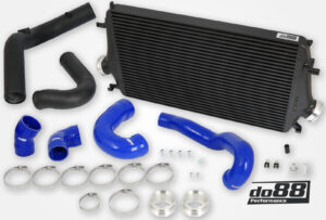 Kit BigPack DO88 Intercooler Maggiorato + Tubazioni SAAB 9-5 2.8t V6 2010-2011- – tubi flessibili blu