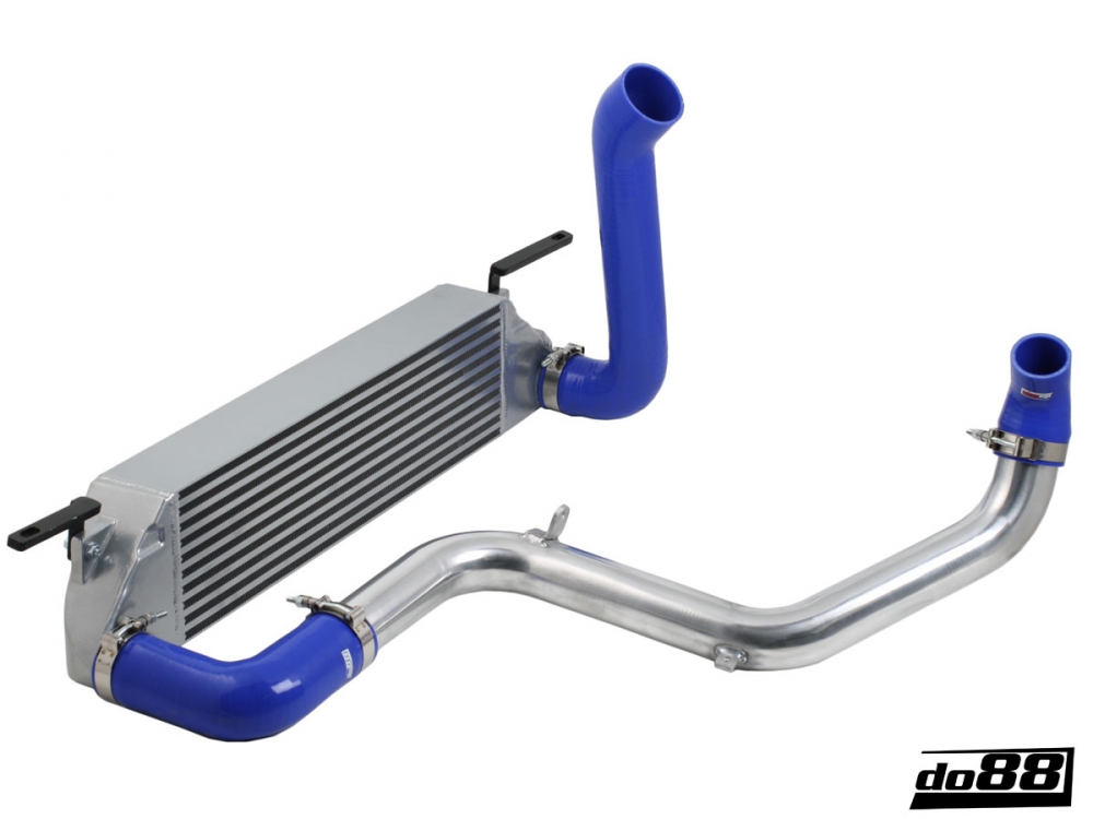 Kit BigPack DO88 Intercooler Maggiorato + Tubazioni Volvo C30 S40 V50 C70 Turbo 04-13 – tubi flessibili blu
