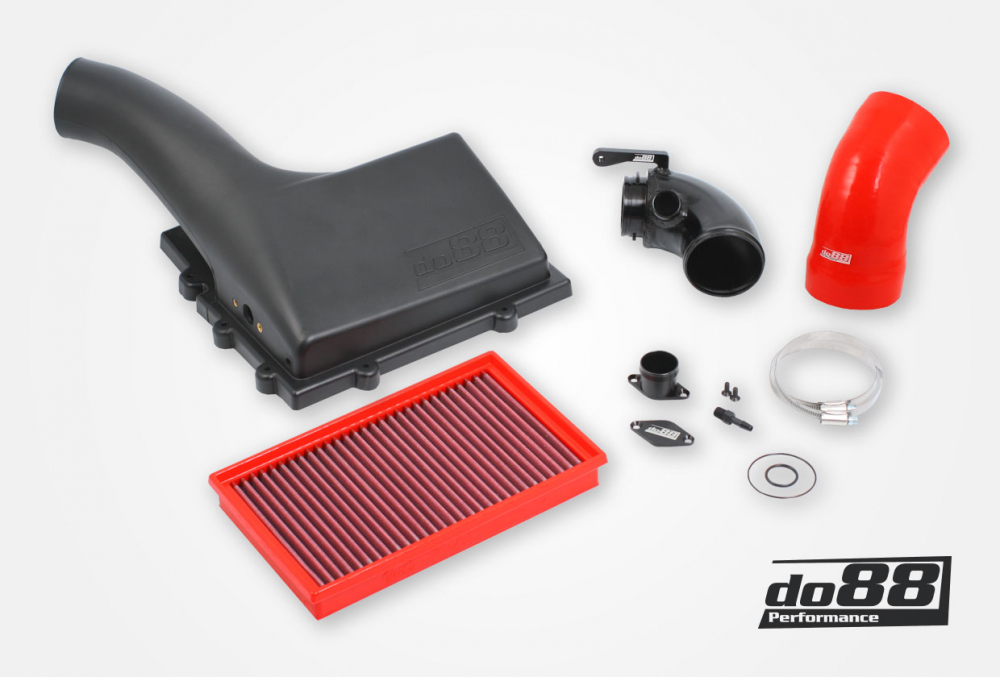 Kit Aspirazione Diretta DO88 VAG 1.8 2.0 TSI (MQB) V1 – con inlet pipe, tubi flessibili rossi, filtro