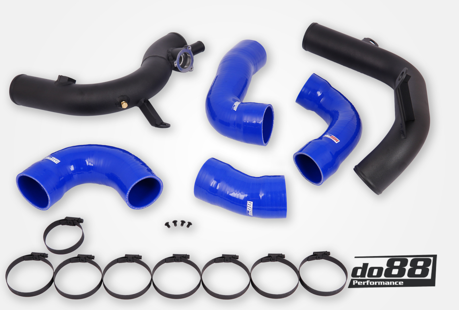 Kit Tubazioni di Pressione DO88 (Charge Pipe) VAG 2.0 TSI EA888 Gen4 (300hp+) per intercooler do88 – tubi flessibili blu
