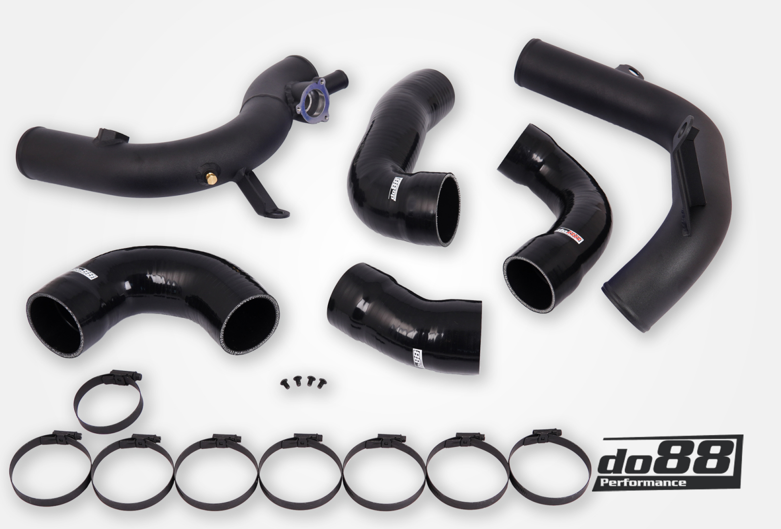 Kit Tubazioni di Pressione DO88 (Charge Pipe) VAG 2.0 TSI EA888 Gen4 (300hp+) per intercooler do88 – tubi flessibili neri